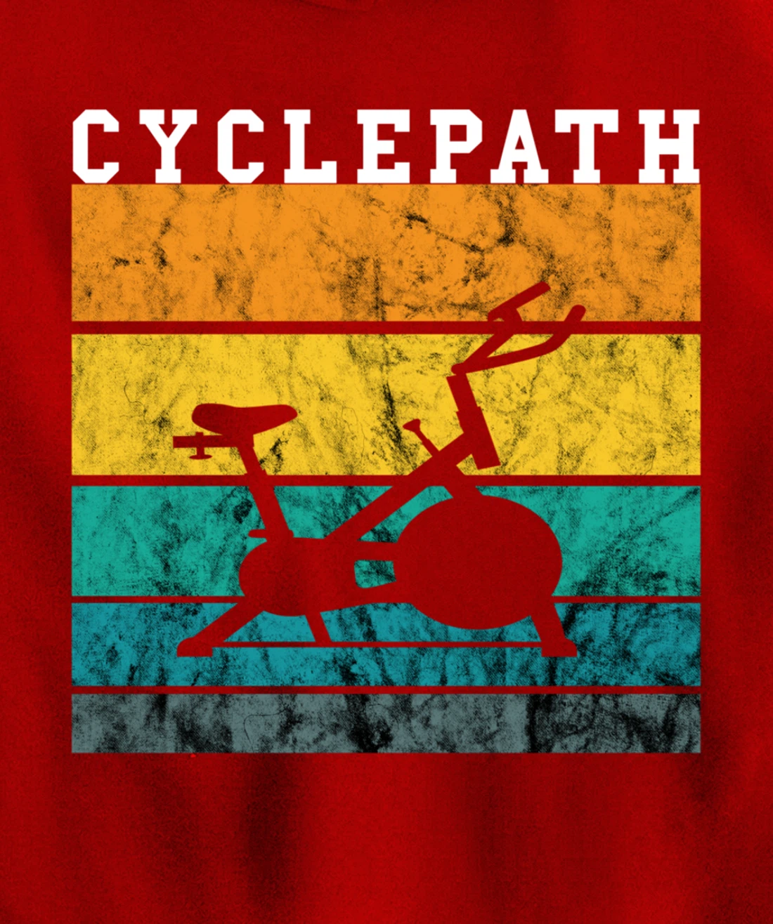 Spinning Class Bike Indoor Cycling Retro Vintage Sunset Pullover Hoodie