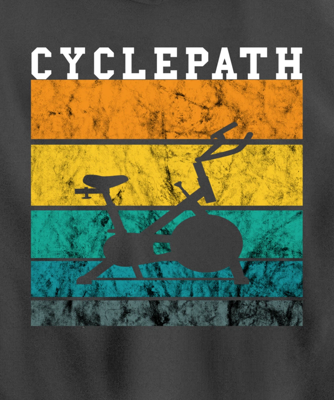 Spinning Class Bike Indoor Cycling Retro Vintage Sunset Pullover Hoodie