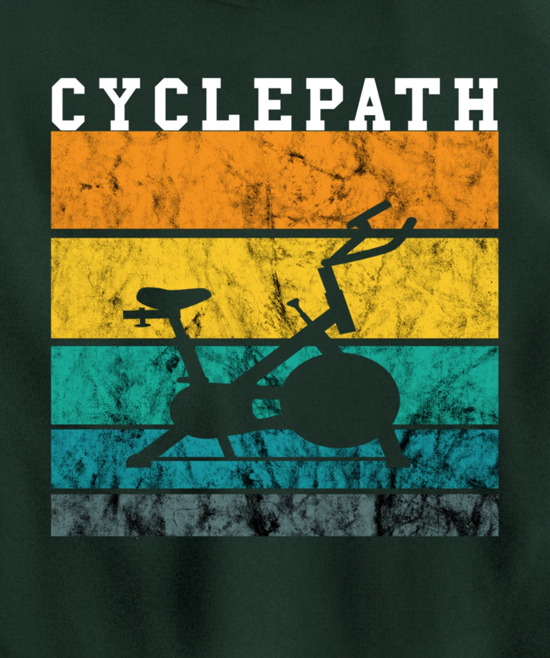 Spinning Class Bike Indoor Cycling Retro Vintage Sunset Pullover Hoodie