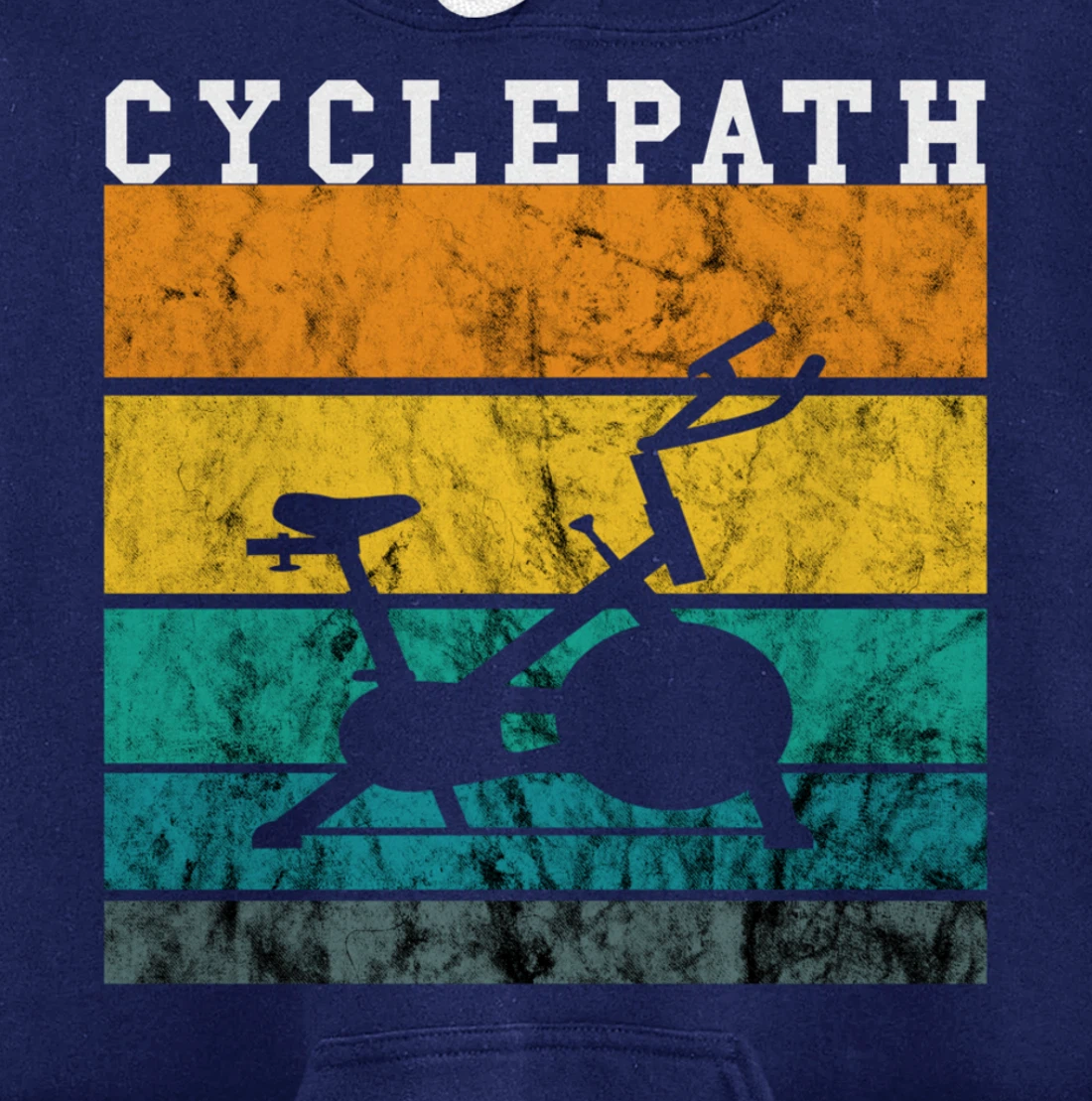 Spinning Class Bike Indoor Cycling Retro Vintage Sunset Pullover Hoodie