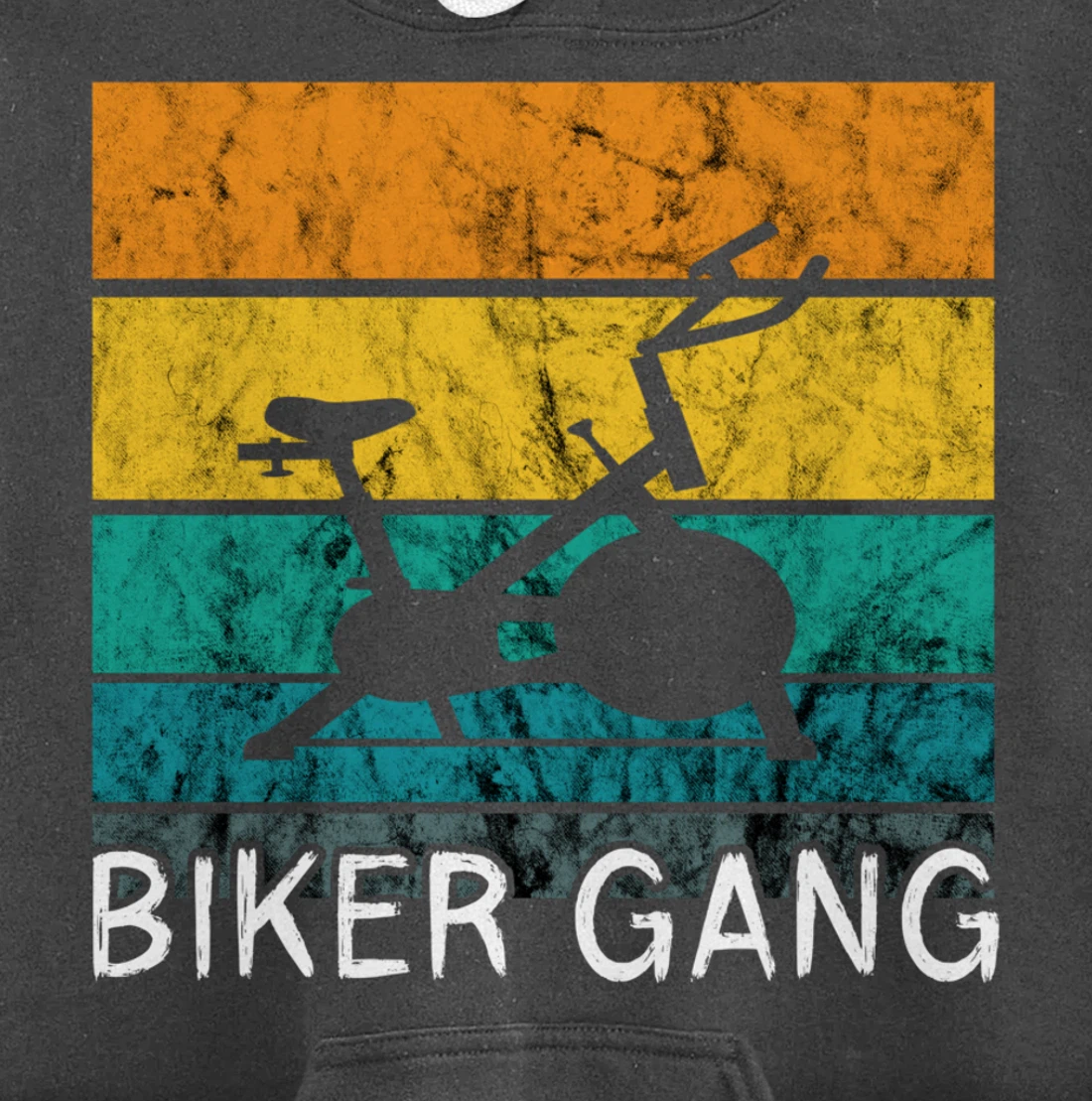 Biker Gang Spin Class Workout Team Squad Retro Vintage Pullover Hoodie