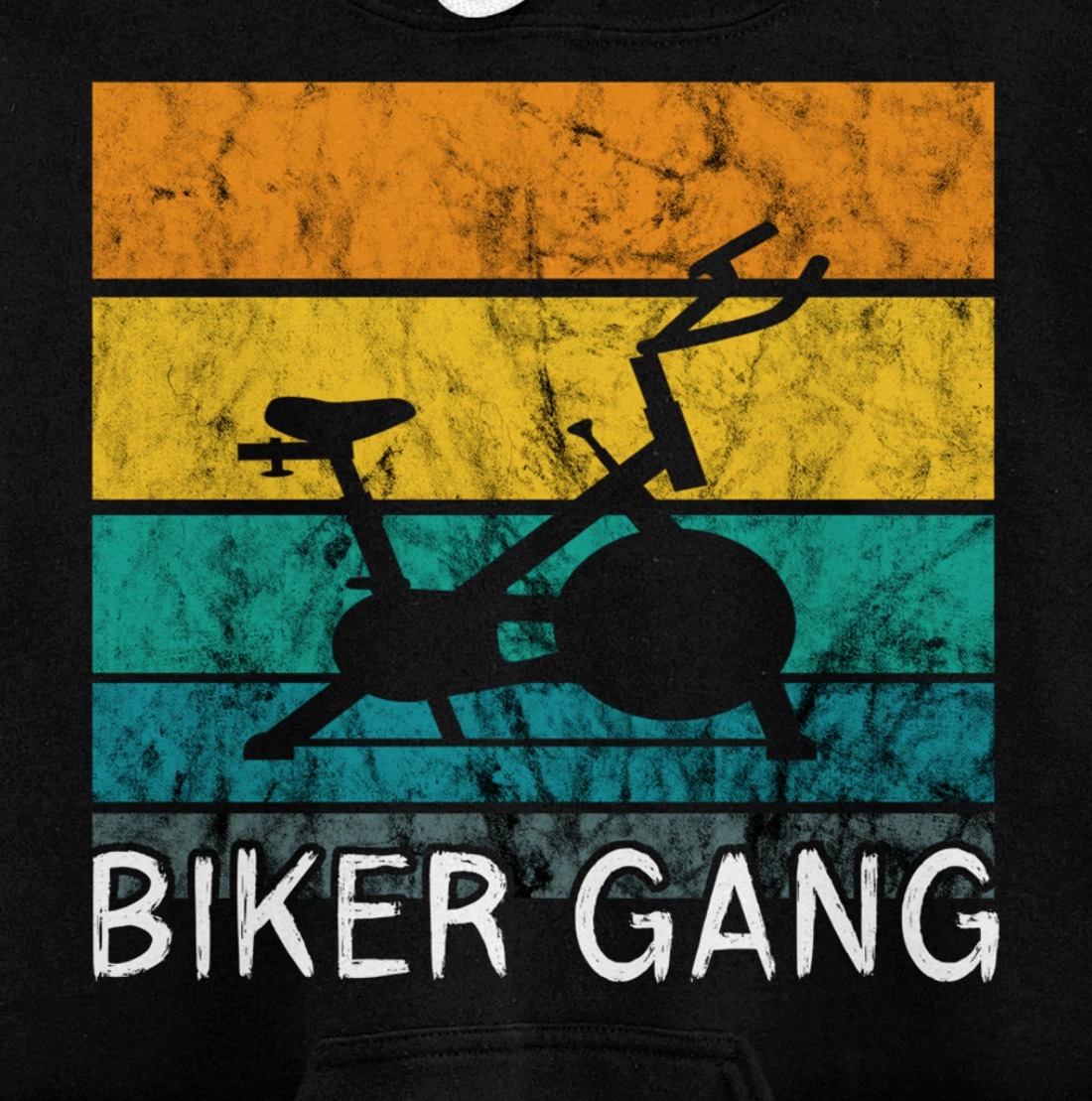 Biker Gang Spin Class Workout Team Squad Retro Vintage Pullover Hoodie
