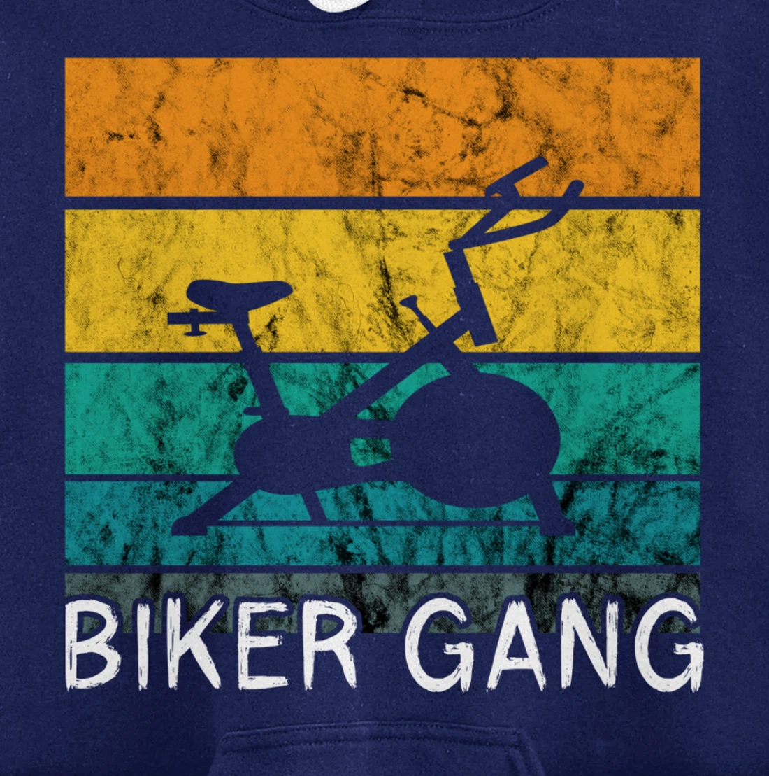 Biker Gang Spin Class Workout Team Squad Retro Vintage Pullover Hoodie