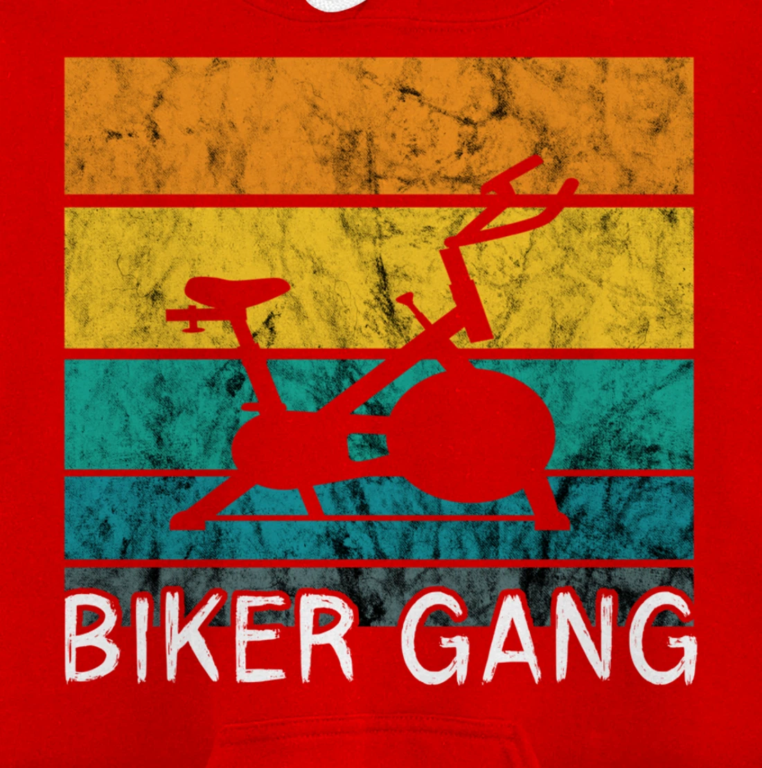 Biker Gang Spin Class Workout Team Squad Retro Vintage Pullover Hoodie