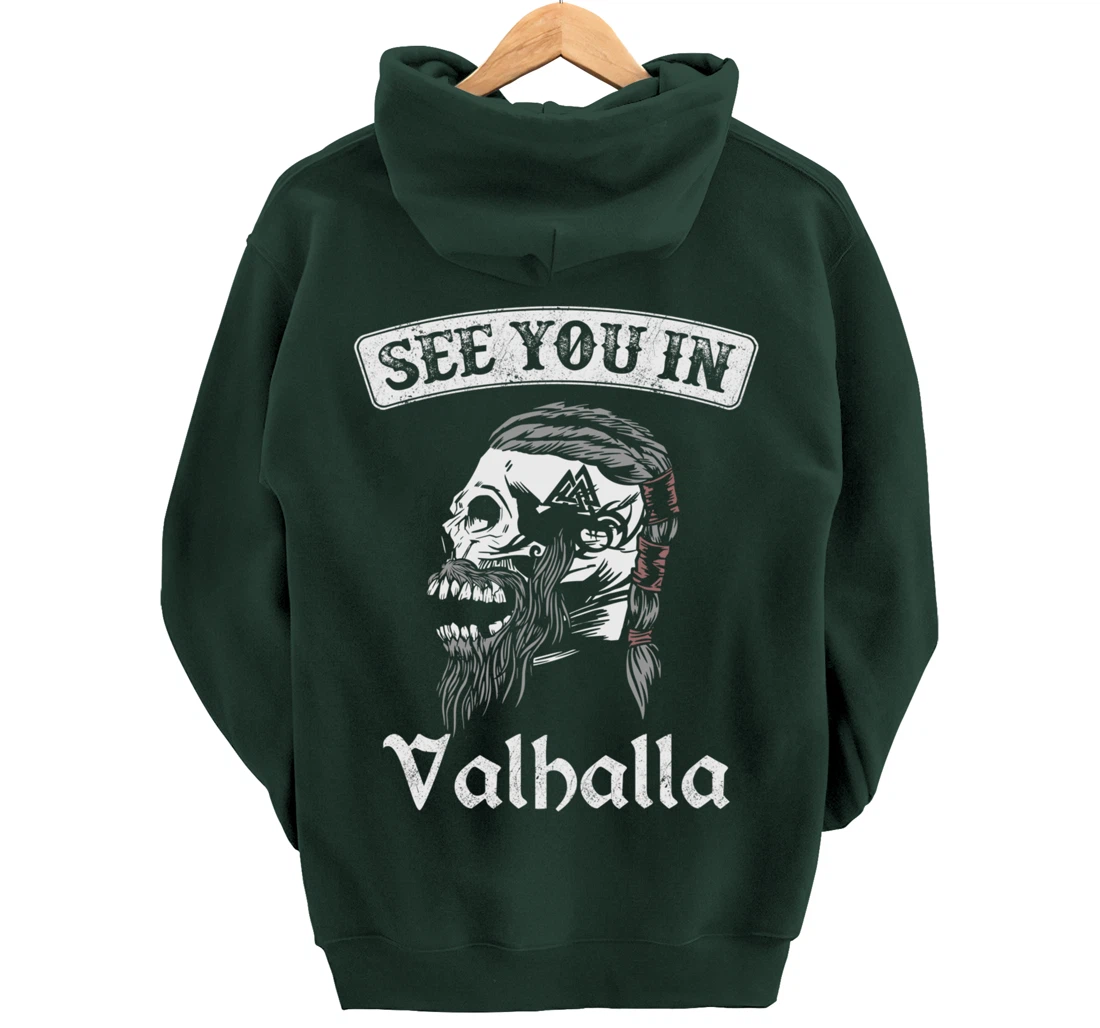 See you in Valhalla Odin Knight Pullover Hoodie