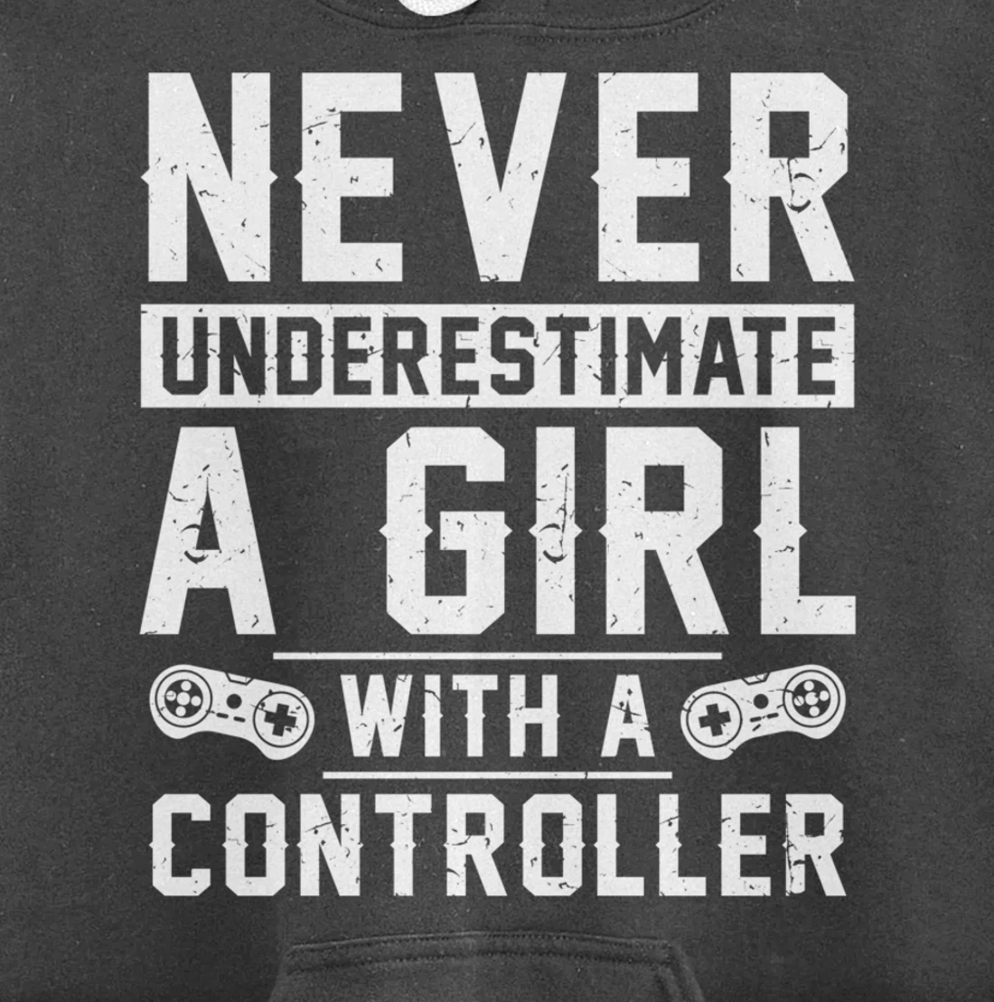 Video Gamer Girl With A Controller Pullover Hoodie