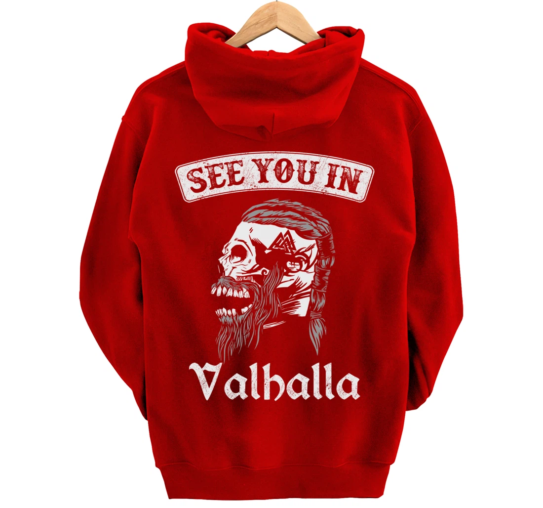 See you in Valhalla Odin Knight Pullover Hoodie