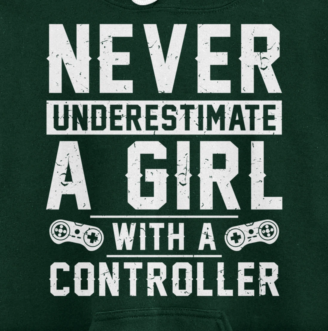 Video Gamer Girl With A Controller Pullover Hoodie