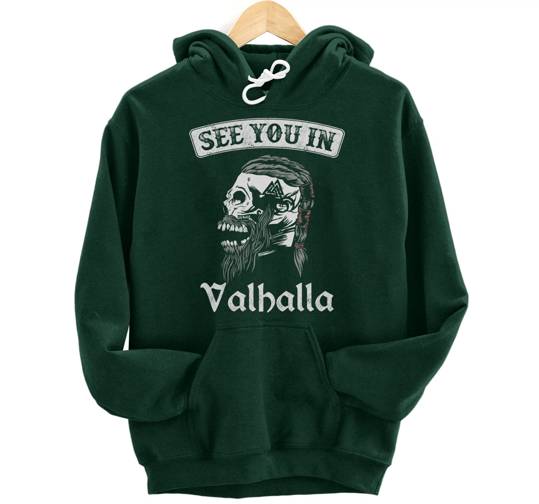 See you in Valhalla Odin Knight Pullover Hoodie
