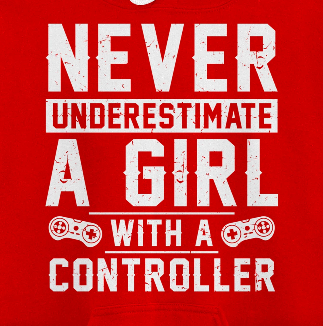 Video Gamer Girl With A Controller Pullover Hoodie
