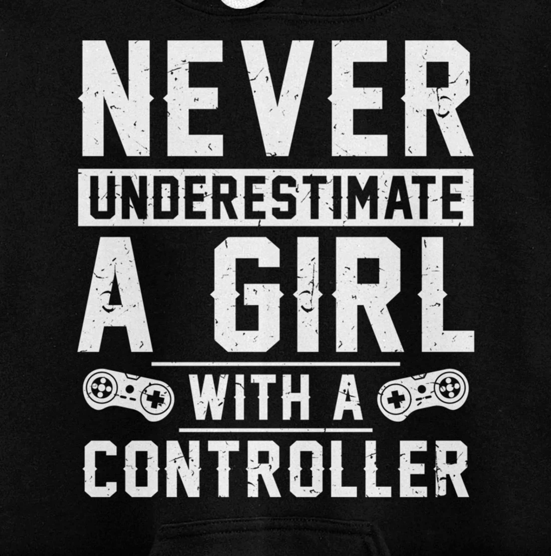 Video Gamer Girl With A Controller Pullover Hoodie