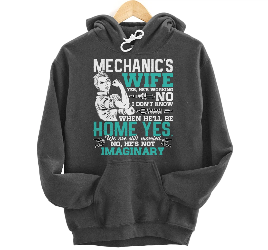 Mechanic Wife Funny Auto Car Mechanic's Wife Women Pullover Hoodie