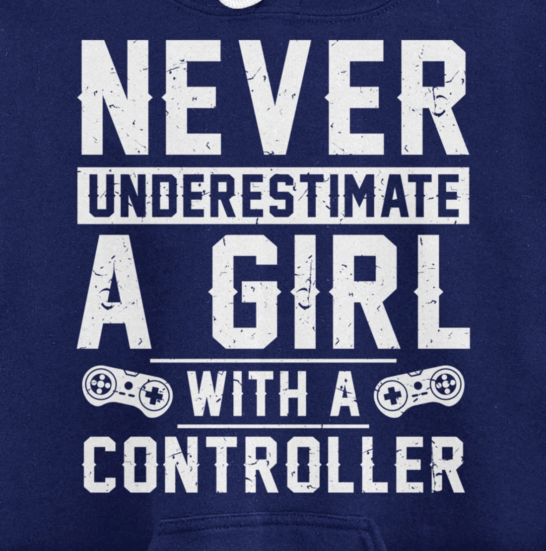 Video Gamer Girl With A Controller Pullover Hoodie