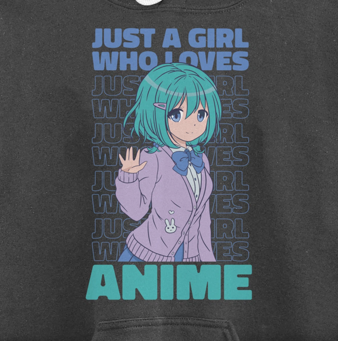 Just A Girl Who Loves Anime. Anime Girl. Anime Merch. Otaku Pullover Hoodie