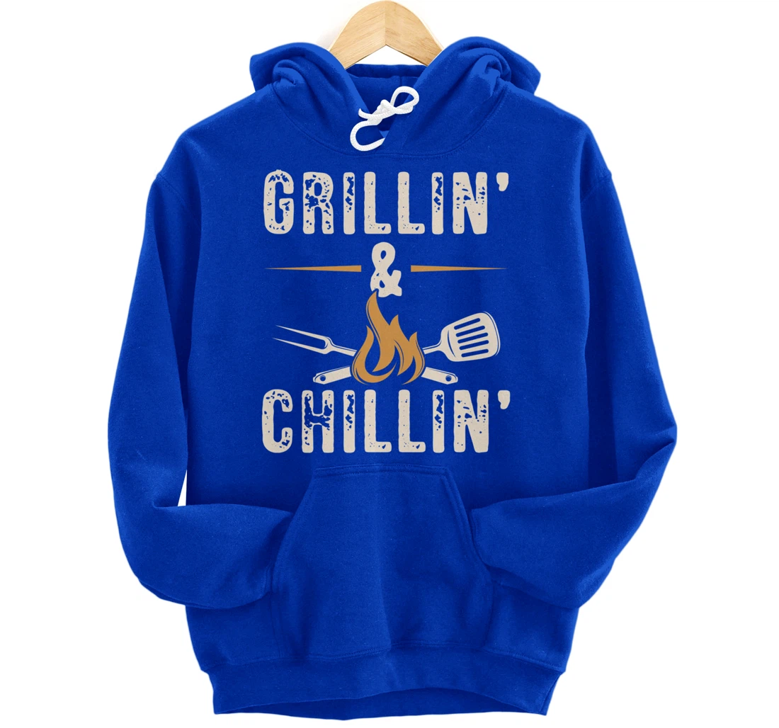 Funny Barbecue Grillin' Graphic Women Men Meat Smoking BBQ Pullover Hoodie