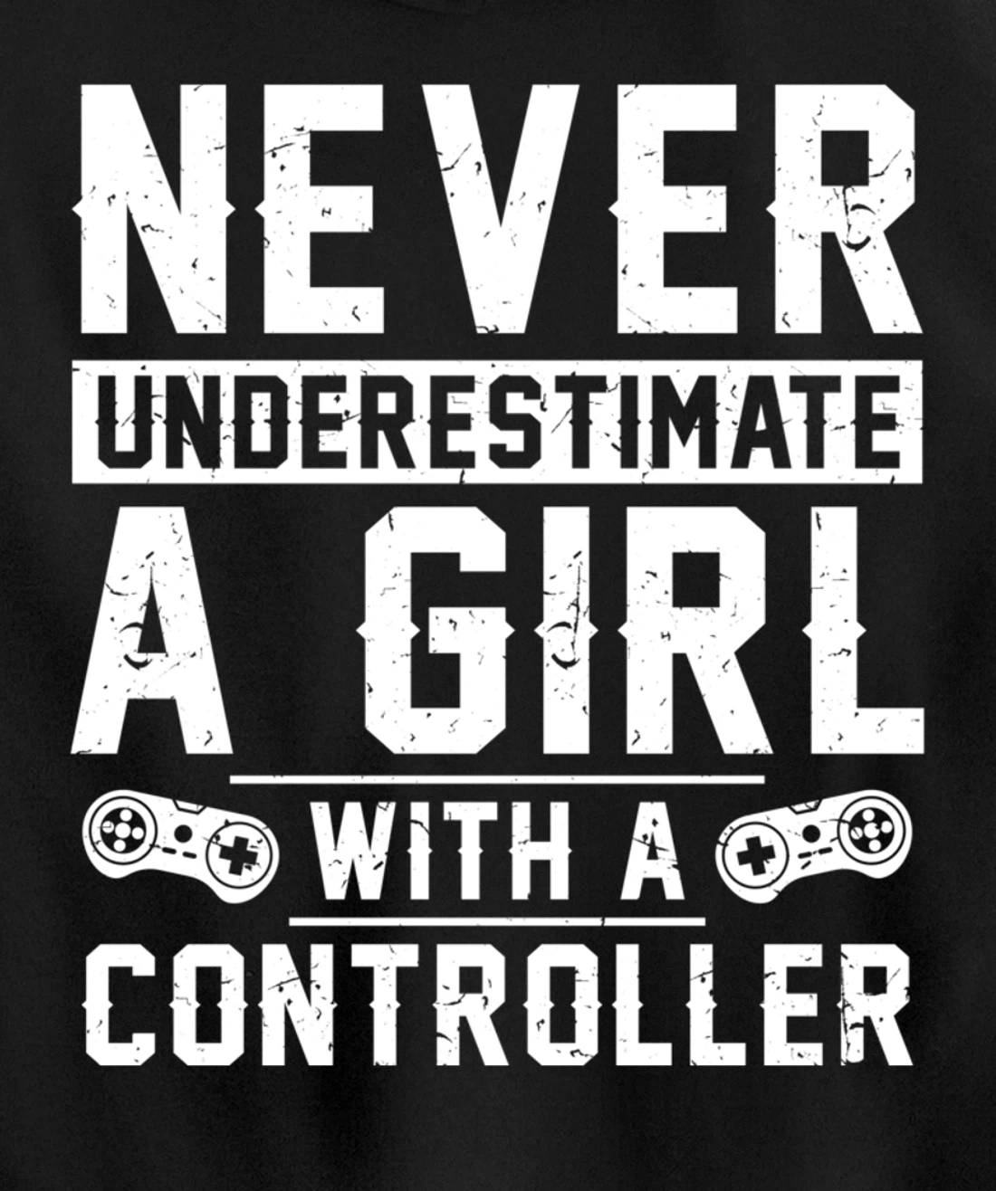 Video Gamer Girl With A Controller Pullover Hoodie