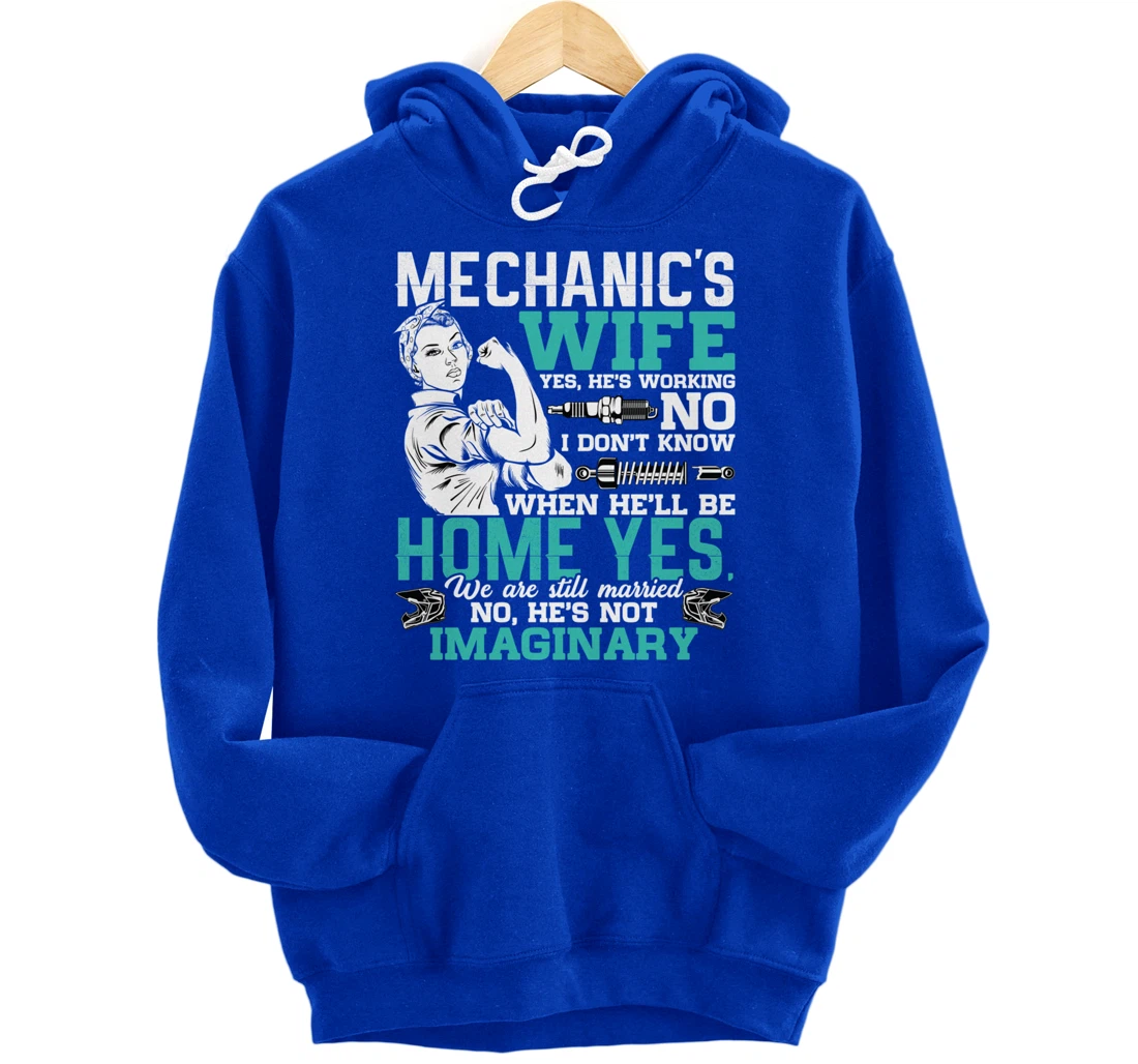 Mechanic Wife Funny Auto Car Mechanic's Wife Women Pullover Hoodie