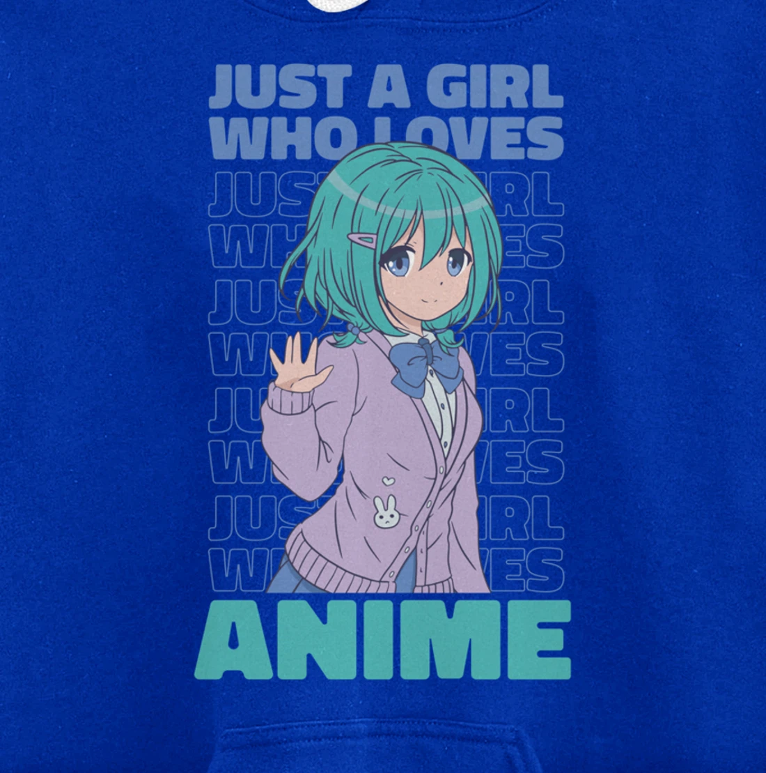 Just A Girl Who Loves Anime. Anime Girl. Anime Merch. Otaku Pullover Hoodie