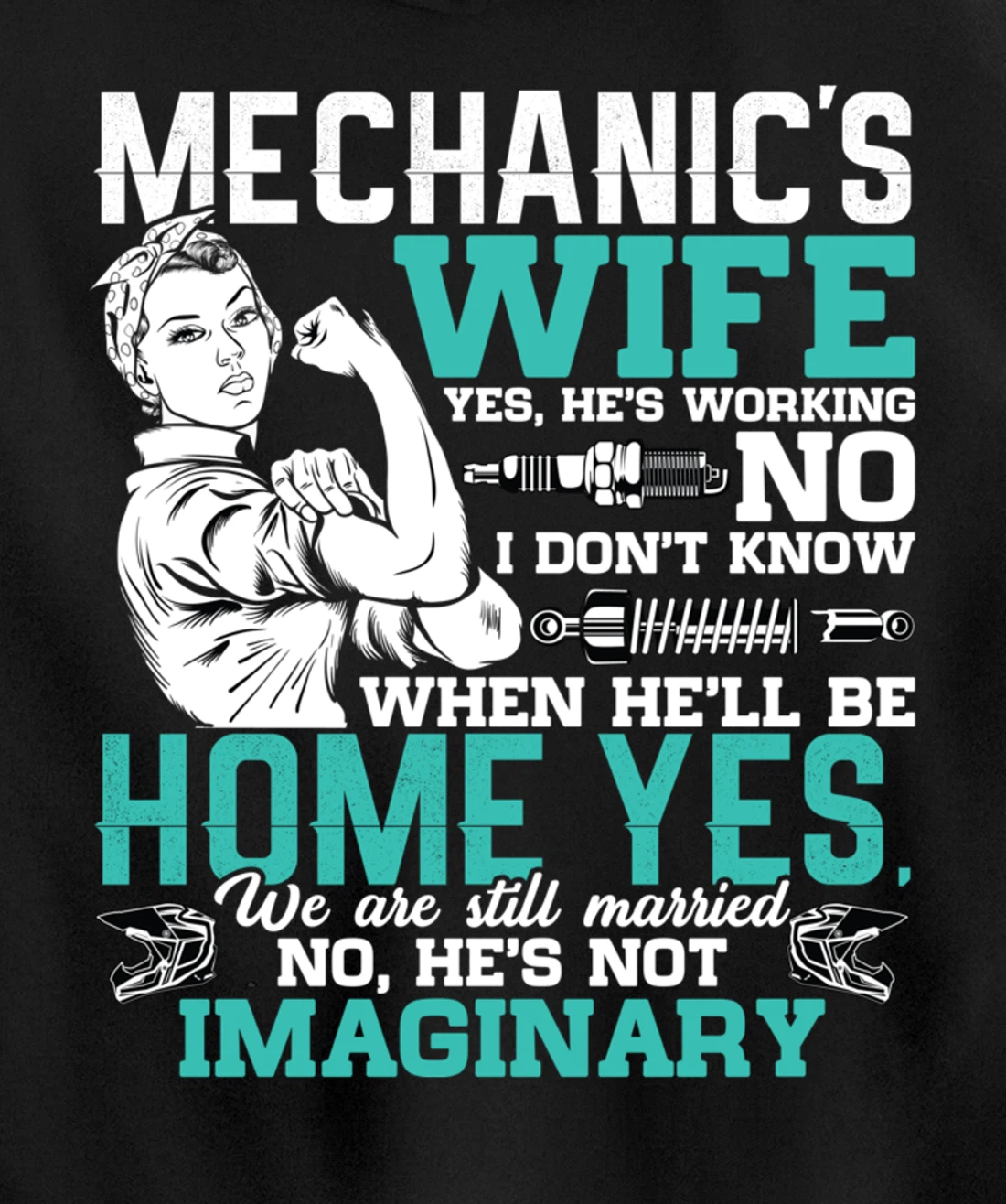 Mechanic Wife Funny Auto Car Mechanic's Wife Women Pullover Hoodie
