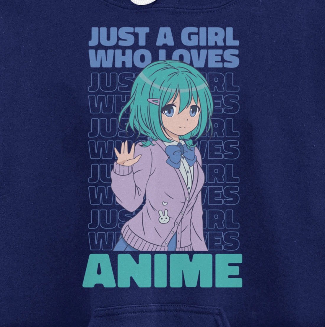 Just A Girl Who Loves Anime. Anime Girl. Anime Merch. Otaku Pullover Hoodie