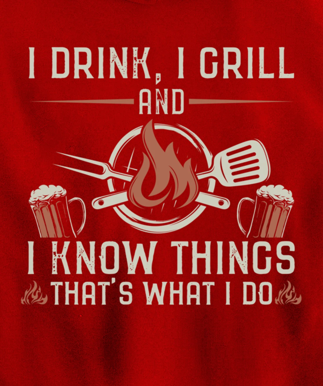 Funny Barbecue Beer Lover Graphic Women Men Meat Smoking BBQ Pullover Hoodie