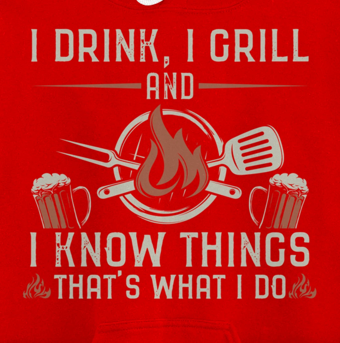 Funny Barbecue Beer Lover Graphic Women Men Meat Smoking BBQ Pullover Hoodie