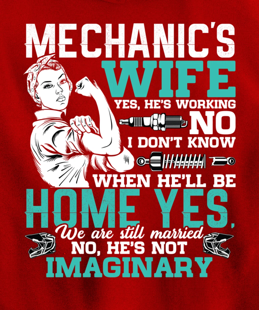 Mechanic Wife Funny Auto Car Mechanic's Wife Women Pullover Hoodie