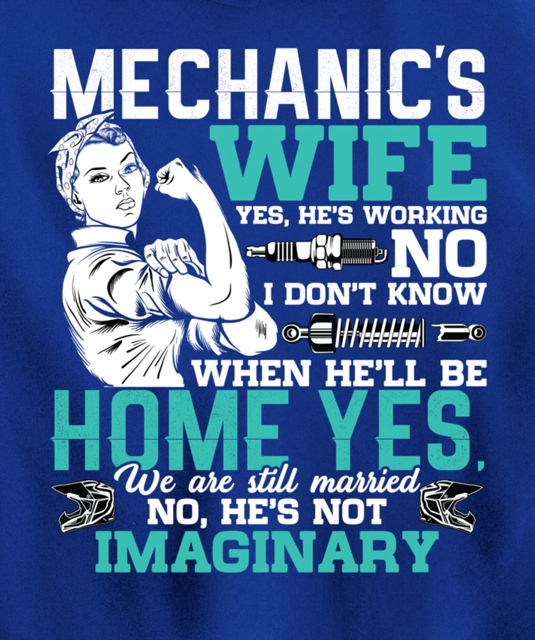 Mechanic Wife Funny Auto Car Mechanic's Wife Women Pullover Hoodie
