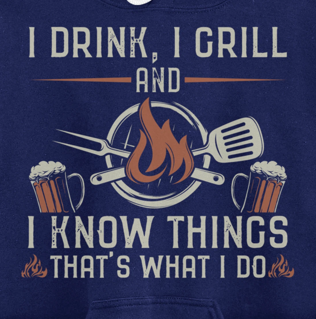 Funny Barbecue Beer Lover Graphic Women Men Meat Smoking BBQ Pullover Hoodie