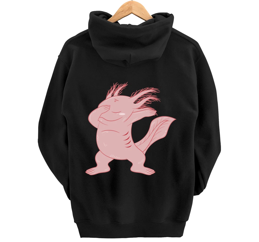 Dabbing Axolotl Funny Axolotls Mexican Salamander Animal Pullover Hoodie