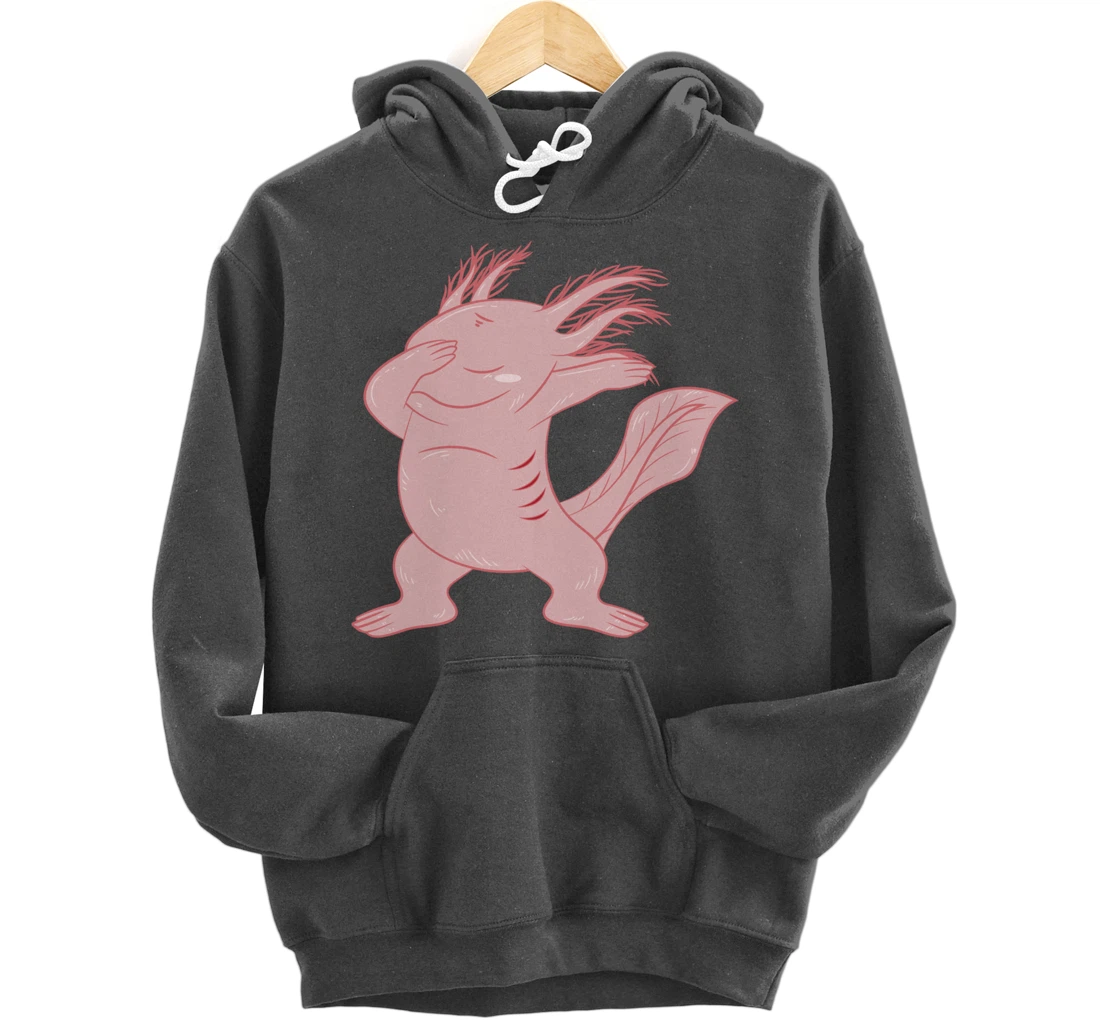 Dabbing Axolotl Funny Axolotls Mexican Salamander Animal Pullover Hoodie