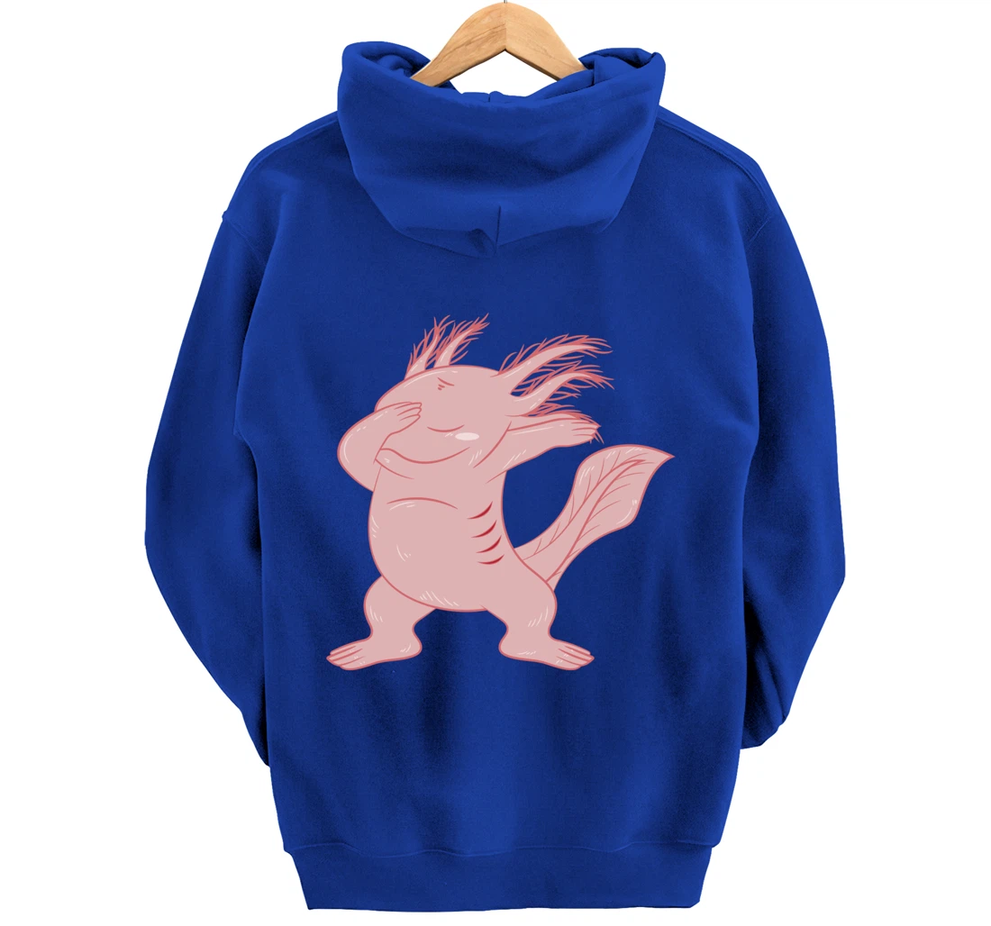 Dabbing Axolotl Funny Axolotls Mexican Salamander Animal Pullover Hoodie
