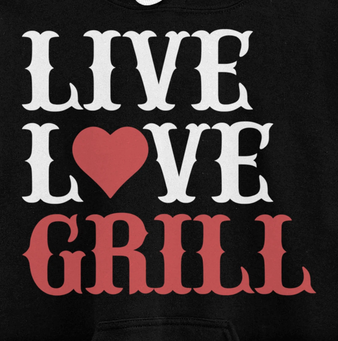 Funny Barbecue Live Love Graphic Women Men Meat Smoker Grill Pullover Hoodie