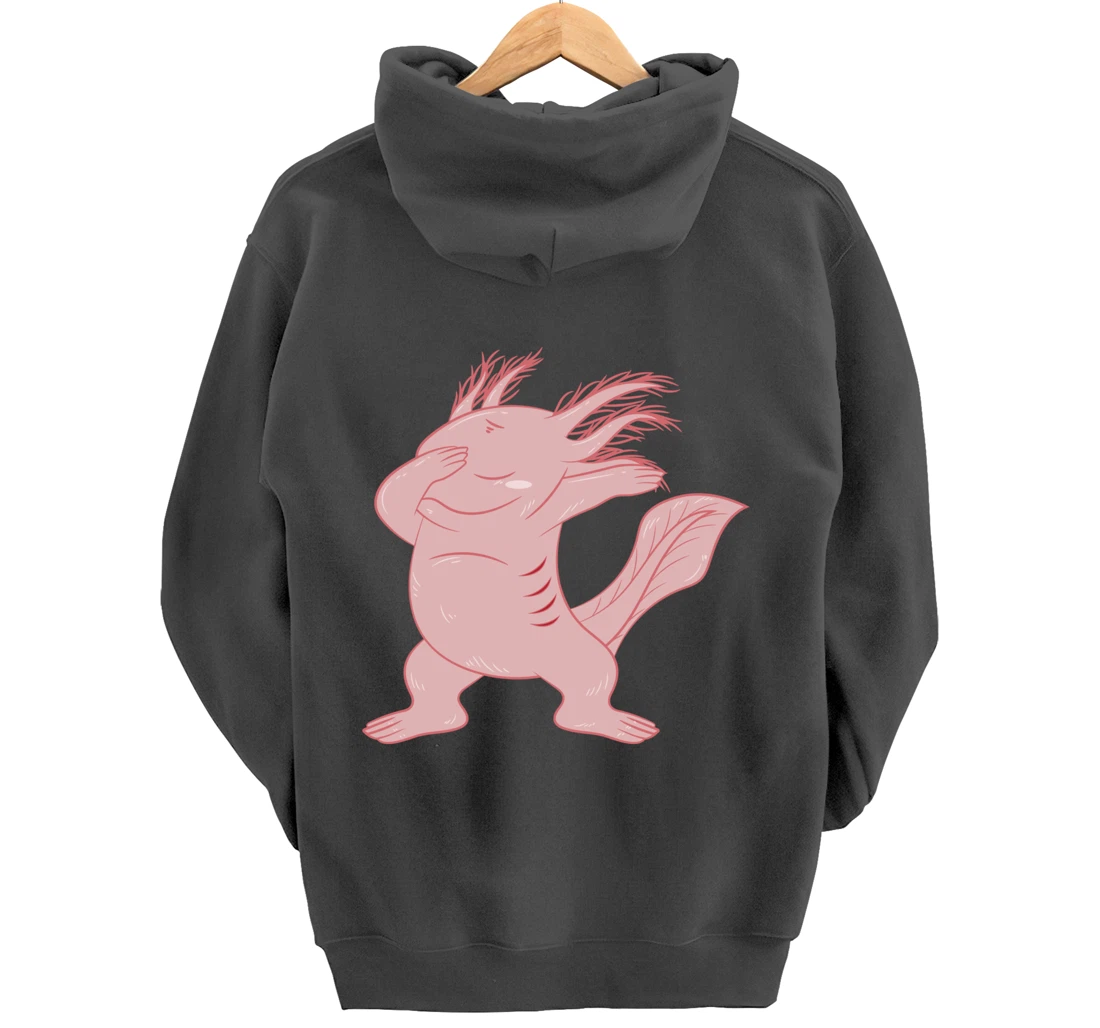 Dabbing Axolotl Funny Axolotls Mexican Salamander Animal Pullover Hoodie