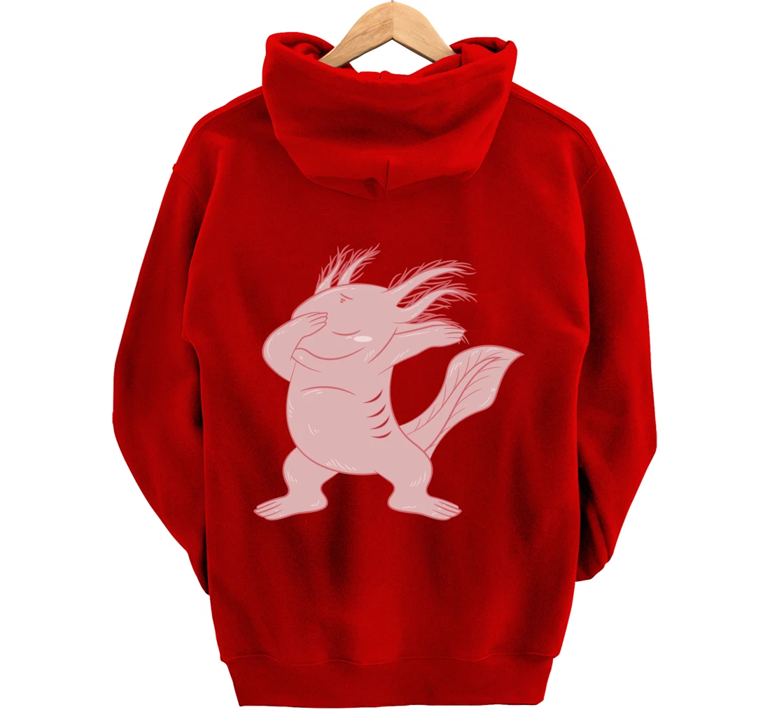 Dabbing Axolotl Funny Axolotls Mexican Salamander Animal Pullover Hoodie