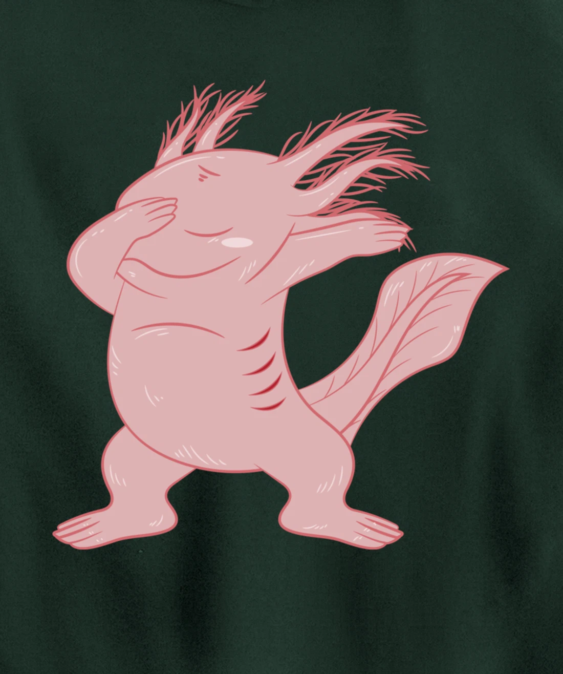 Dabbing Axolotl Funny Axolotls Mexican Salamander Animal Pullover Hoodie