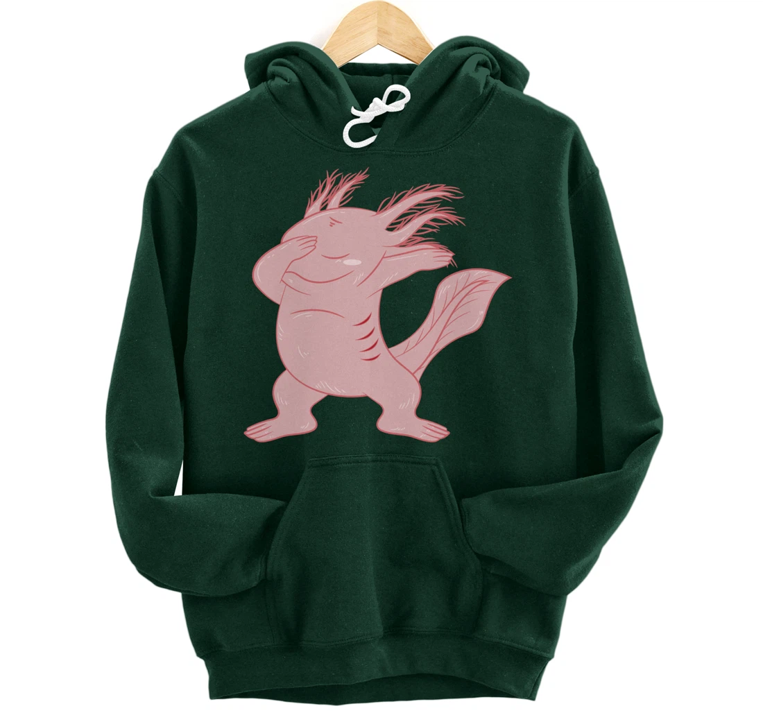 Dabbing Axolotl Funny Axolotls Mexican Salamander Animal Pullover Hoodie