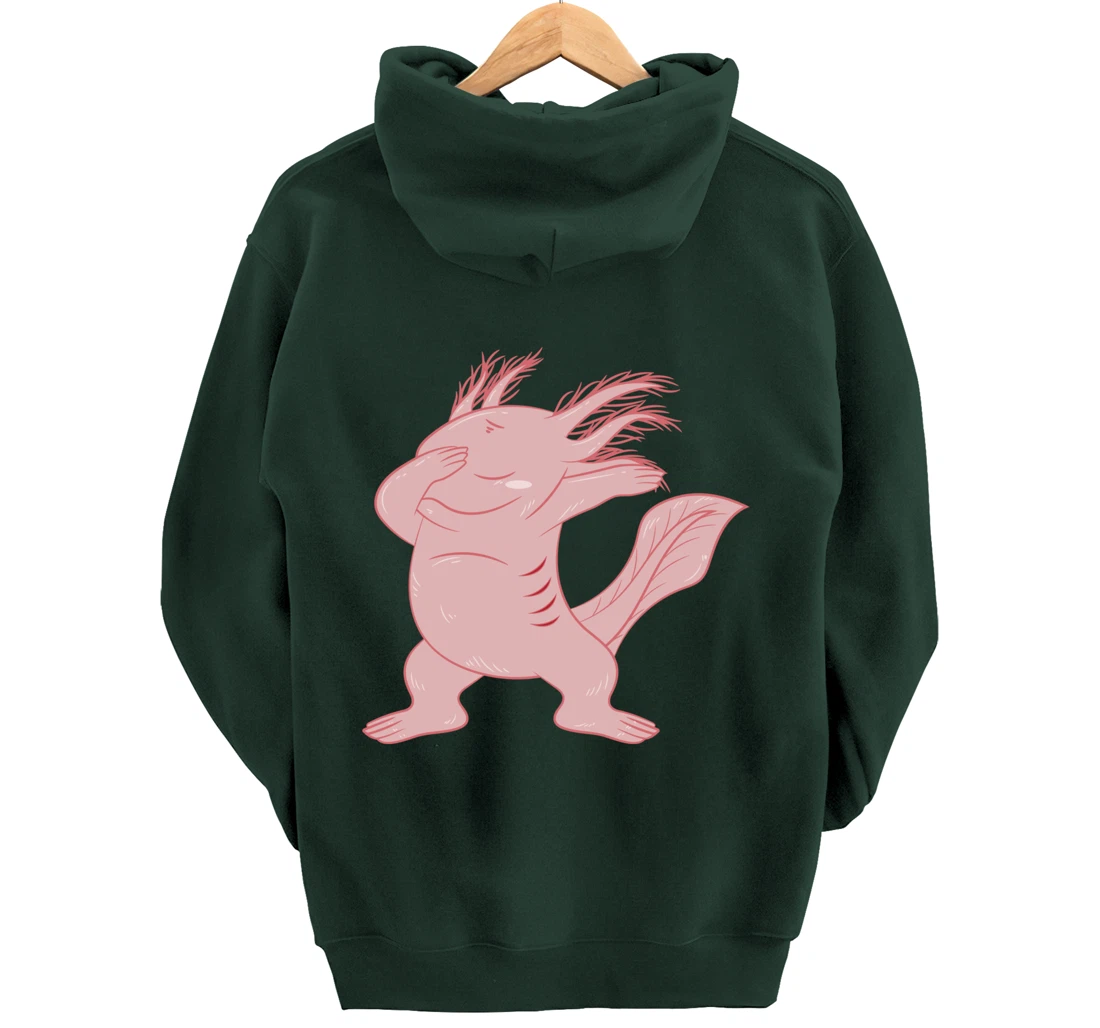 Dabbing Axolotl Funny Axolotls Mexican Salamander Animal Pullover Hoodie