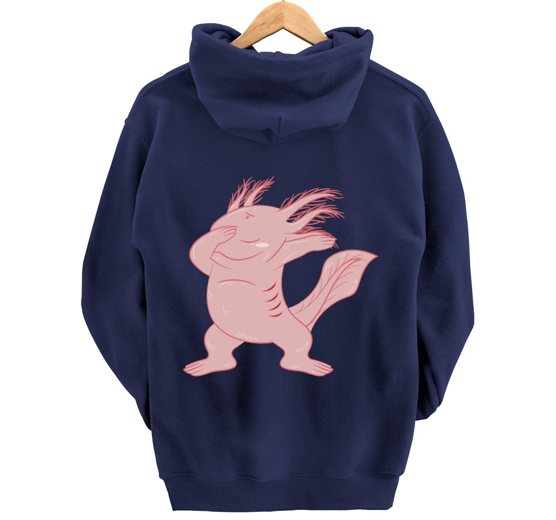 Dabbing Axolotl Funny Axolotls Mexican Salamander Animal Pullover Hoodie