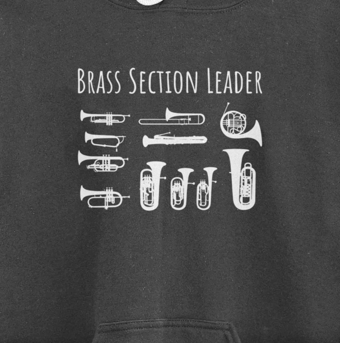 Section Leader Pun Marching Band Brass Instrument Pullover Hoodie