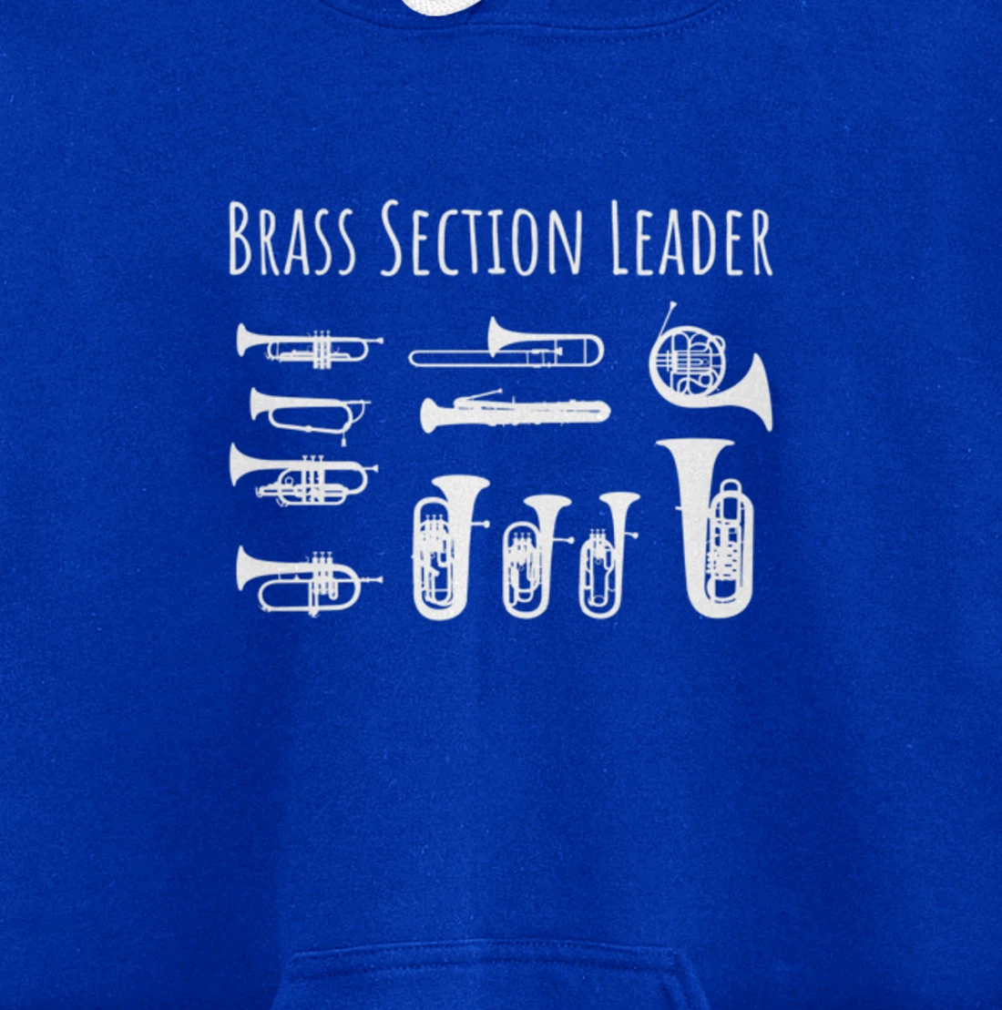 Section Leader Pun Marching Band Brass Instrument Pullover Hoodie