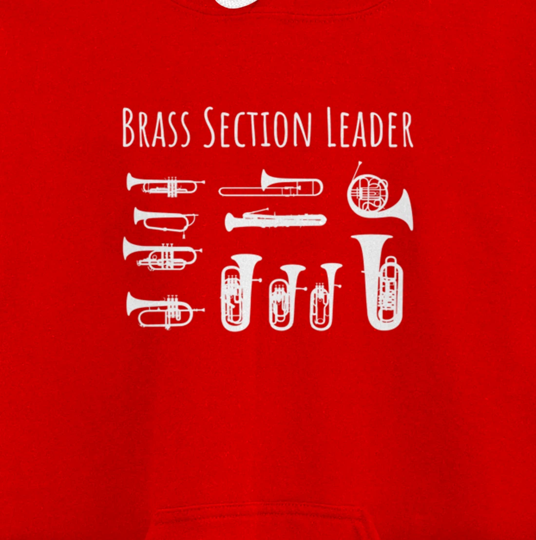 Section Leader Pun Marching Band Brass Instrument Pullover Hoodie