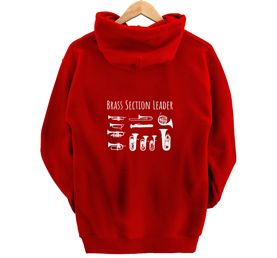 Section Leader Pun Marching Band Brass Instrument Pullover Hoodie
