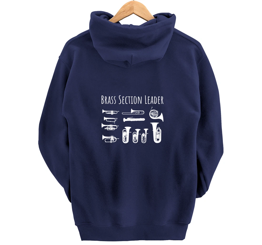 Section Leader Pun Marching Band Brass Instrument Pullover Hoodie