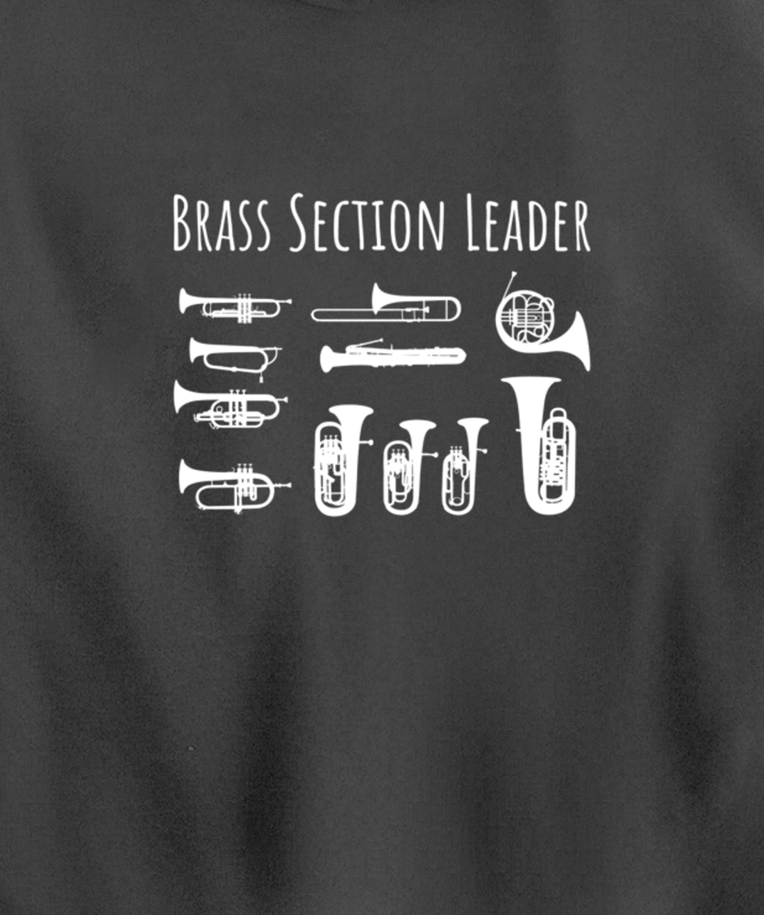 Section Leader Pun Marching Band Brass Instrument Pullover Hoodie