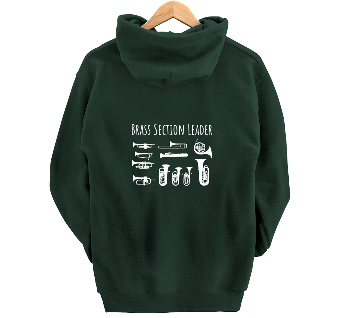 Section Leader Pun Marching Band Brass Instrument Pullover Hoodie