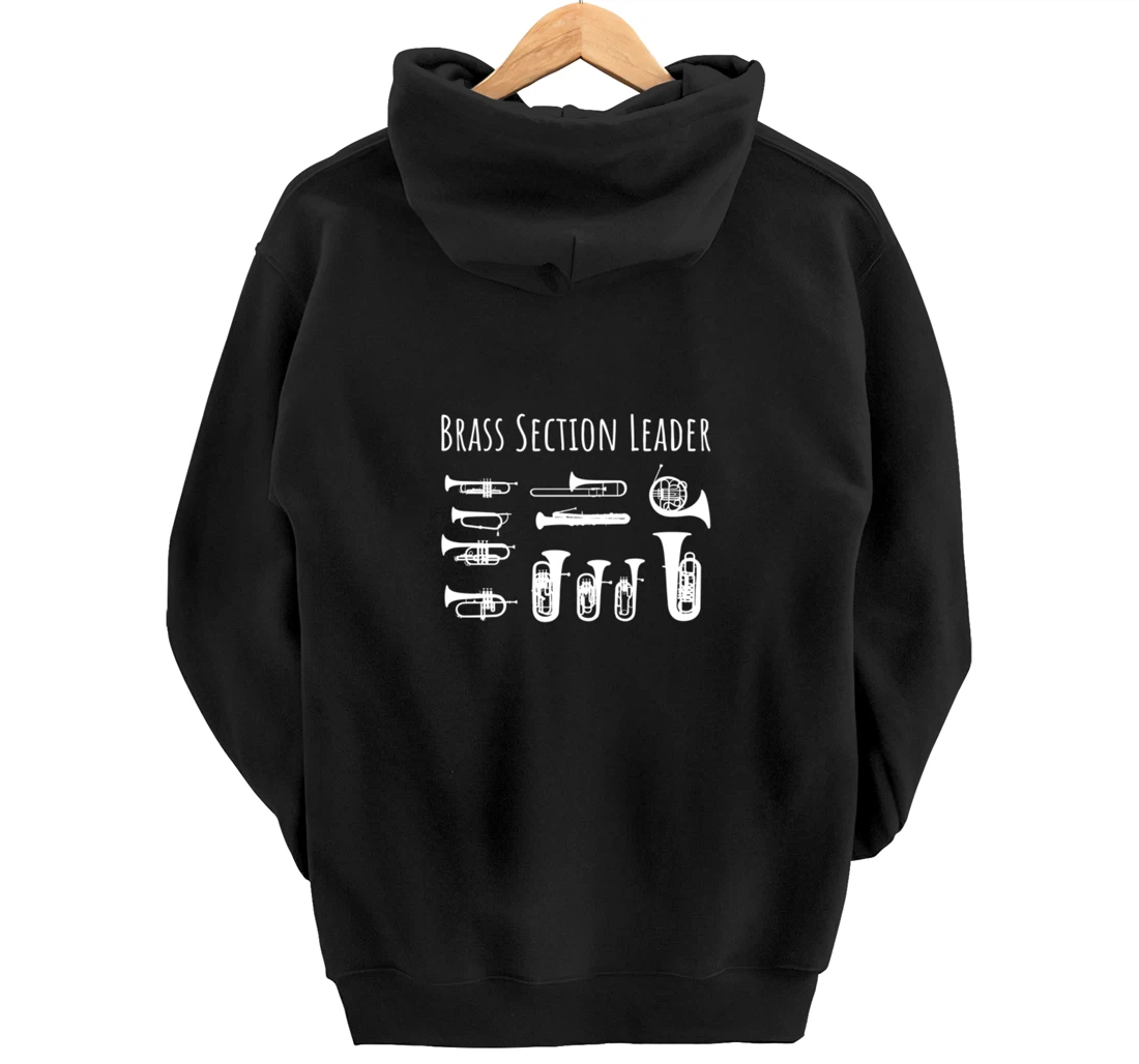 Section Leader Pun Marching Band Brass Instrument Pullover Hoodie