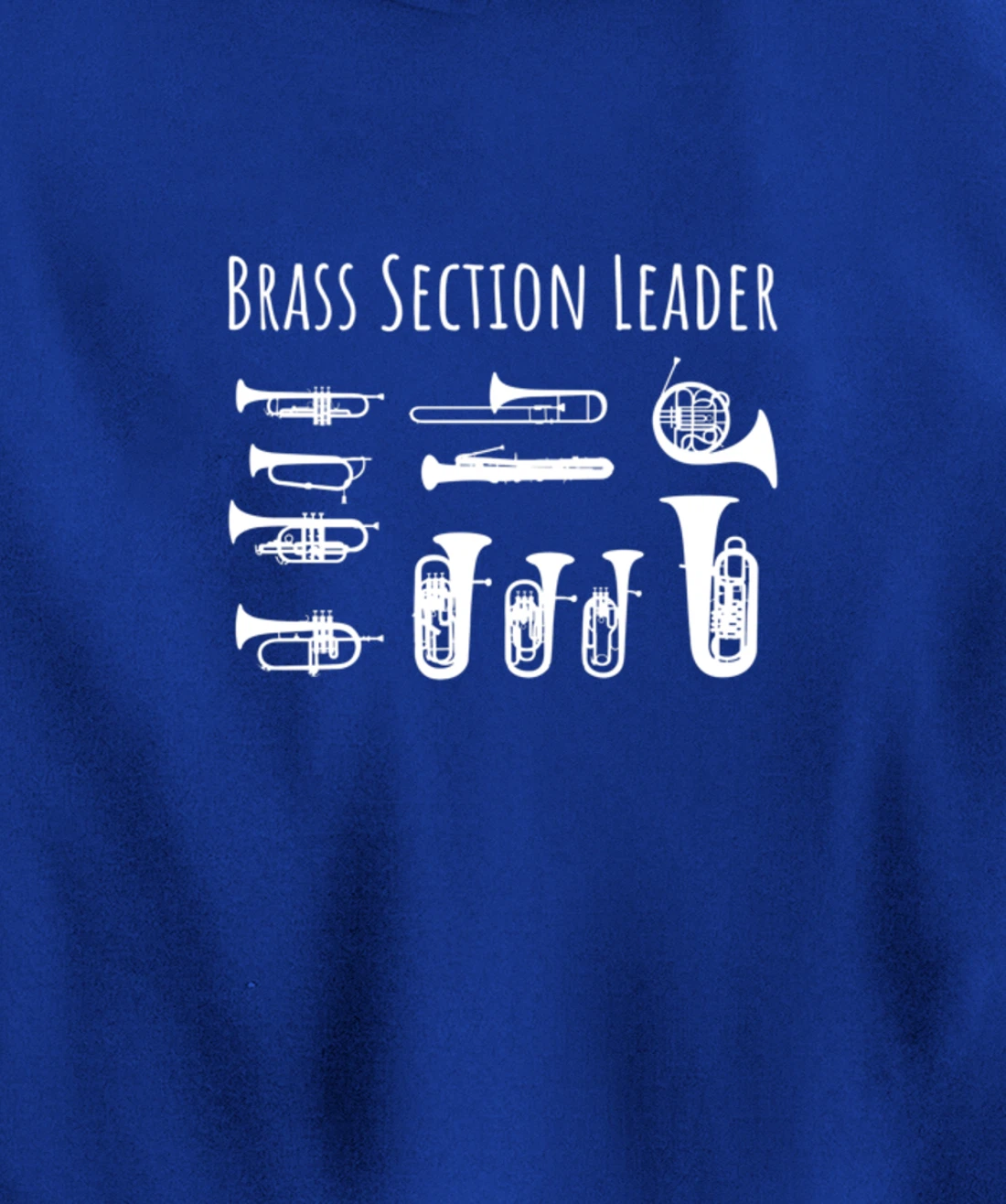 Section Leader Pun Marching Band Brass Instrument Pullover Hoodie