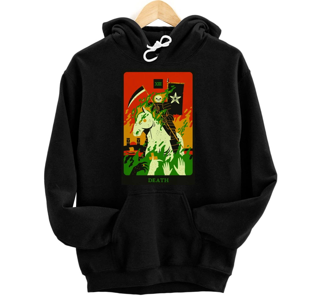 Death Tarot Card Occult Beliefs Divination Magic Pullover Hoodie