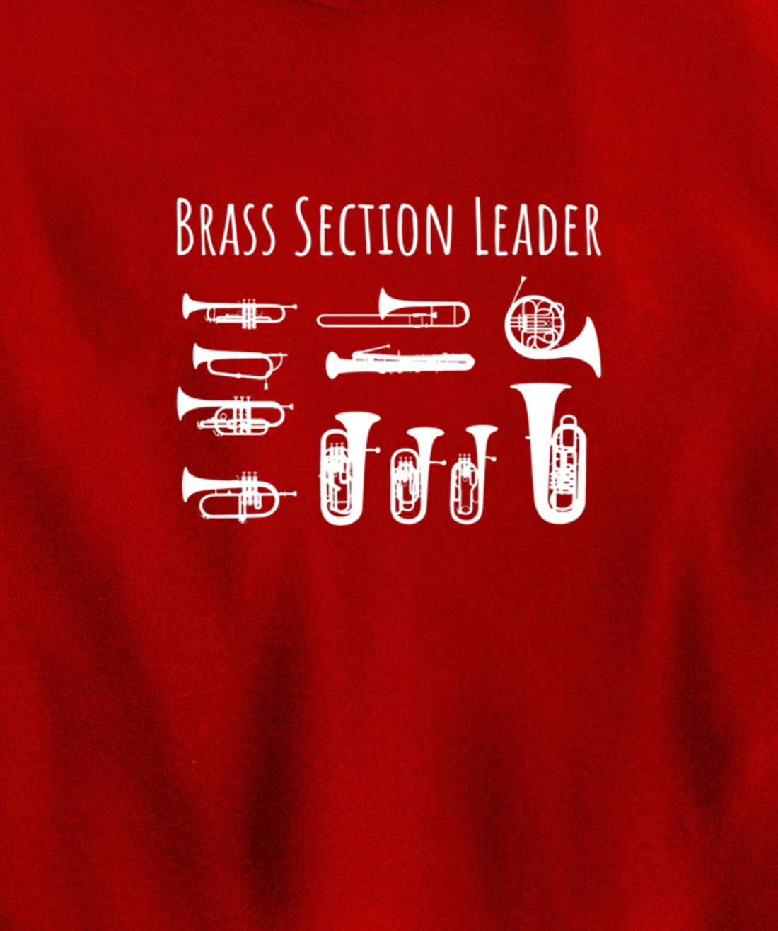 Section Leader Pun Marching Band Brass Instrument Pullover Hoodie